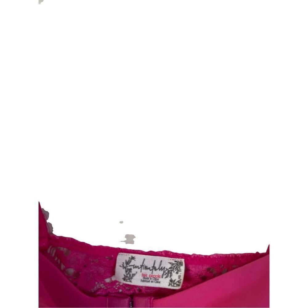 Free People Intimately Lace Night Rhythm Thong Bodysuit in Hot Pink Womans XS NW - Picture 7 of 7
